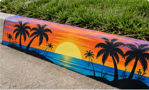 Custom curb painting